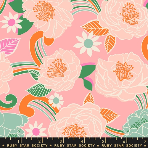 Patchwork Baumwolle - Melody Miller - Curio - Efflorescent Large Floral Flower Balmy